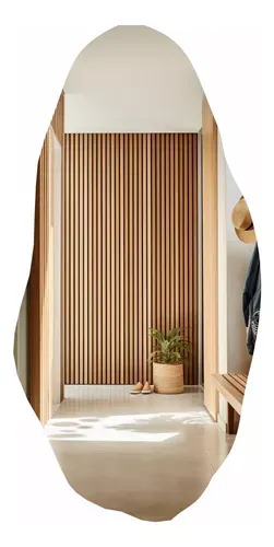 Espelho Grande Corpo Inteiro 115x40 Orgnico Luxo Decorao